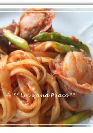 モチモチ冷凍麺をつかった海の幸パスタ♪-レシピのメイン写真