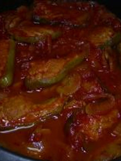 ピーマン肉詰めのトマトソース煮-レシピのメイン写真