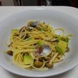 さんまとシメジの柚子胡椒パスタ
