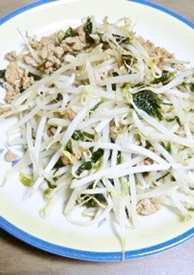 焼きのり入りの、もやしの挽き肉炒め-レシピのメイン写真