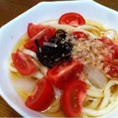 トマトごろごろごろーズボラうどん-レシピのメイン写真