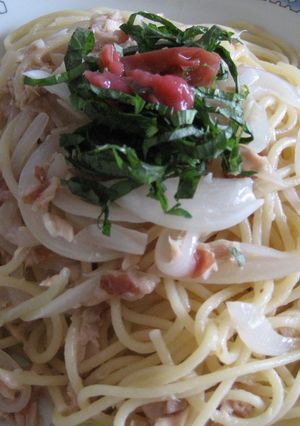 私の十八番☆梅しそパスタ-レシピのメイン写真