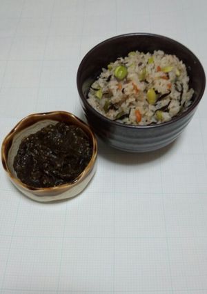 手抜き炊き込み御飯と自家製佃煮-レシピのメイン写真