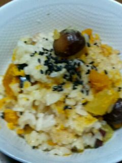イモ・栗・カボチャ!秋の味覚炊き込みご飯-レシピのメイン写真