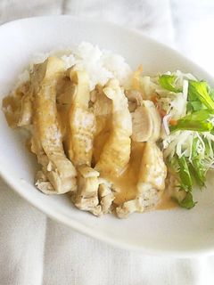 カフェ風ランチ〜茹で鶏のマヨネーズソース-レシピのメイン写真