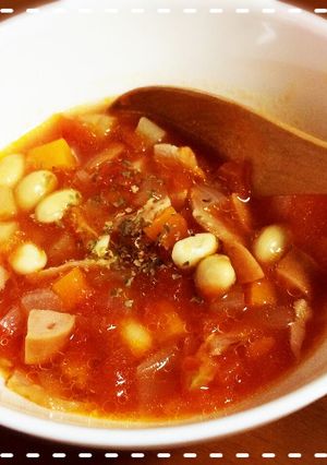 簡単おいしい！トマト缶でミネストローネ-レシピのメイン写真
