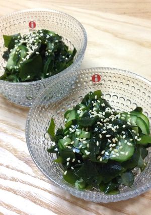 定番）きゅうりとワカメの酢の物-レシピのメイン写真