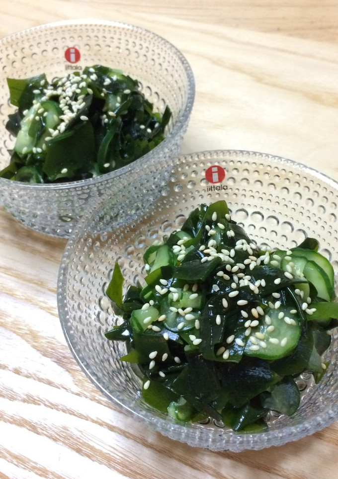 定番）きゅうりとワカメの酢の物-レシピのメイン写真