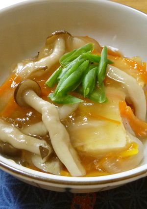 お好きな野菜で！厚揚げの野菜あんかけw-レシピのメイン写真