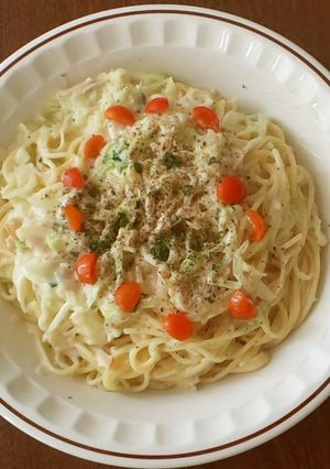 ハムとキャベツ♪DE♪クリームパスタ-レシピのメイン写真