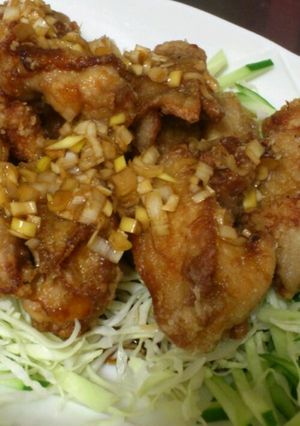 美味しすぎ！揚げ鶏のネギソース-レシピのメイン写真