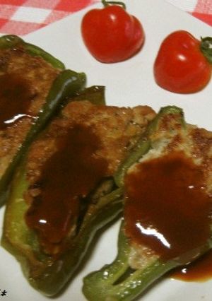 ヘルシー♪ピーマンの肉詰め-レシピのメイン写真