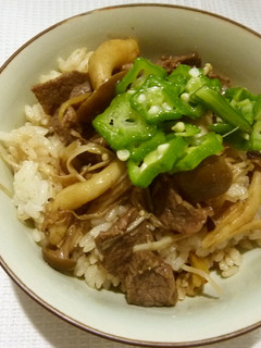 お肉ときのこのまぜご飯-レシピのメイン写真
