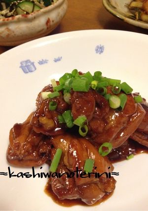 かしわの照りっ照り煮＊万能ねぎと共に＊-レシピのメイン写真