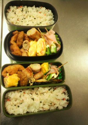 お弁当(主人、①子)-レシピのメイン写真