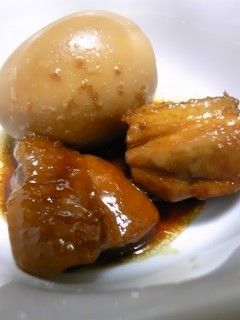 鶏もも肉とゆで卵の煮物-レシピのメイン写真