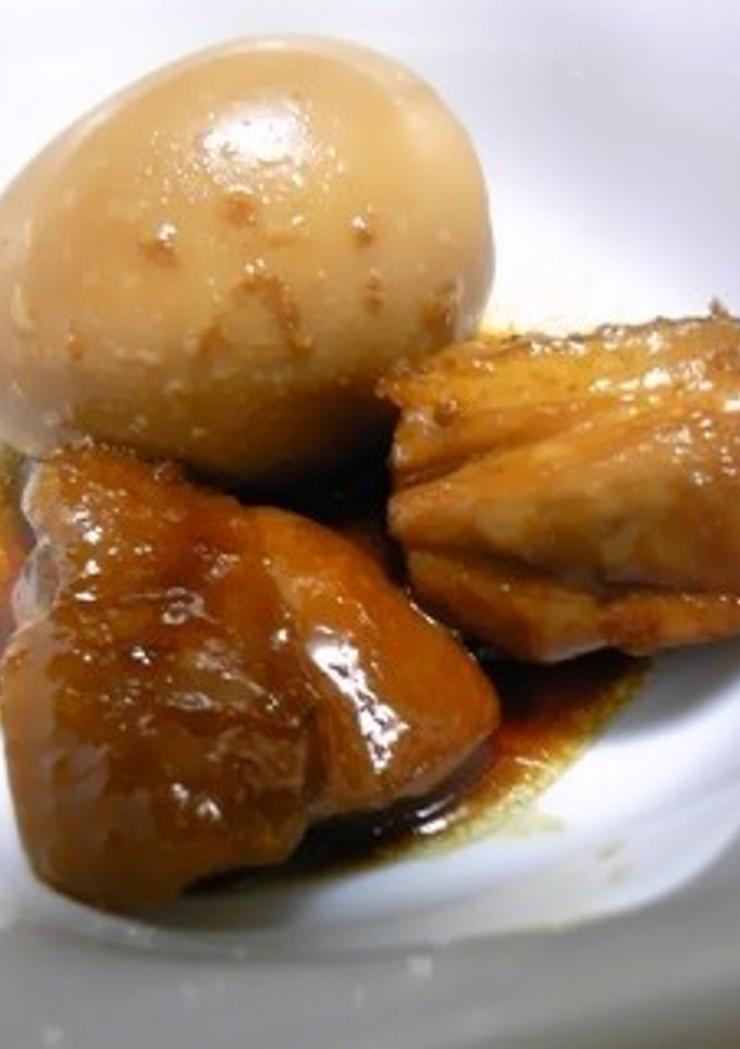 鶏もも肉とゆで卵の煮物-レシピのメイン写真