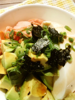 のっけて②♡アボガド&豆腐&焼鮭どんぶり-レシピのメイン写真