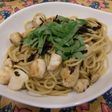 鶏ささ身と塩こんぶの和風ペペロンチーノ