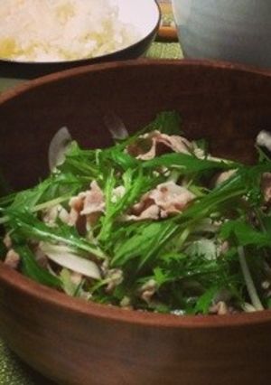 さっぱり豚しゃぶの水菜ポン酢-レシピのメイン写真