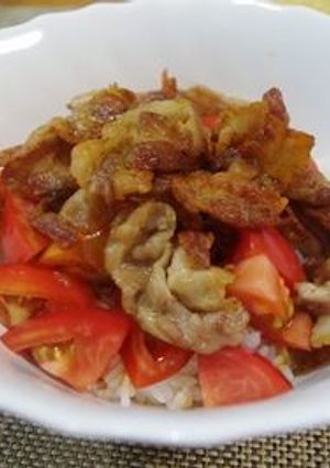 豚バラ肉のカリカリ丼-レシピのメイン写真