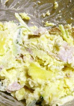 今日のポテトサラダは、蒸したチキン入り♬-レシピのメイン写真