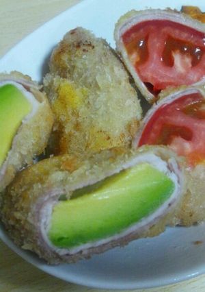 アボカドとトマトの豚巻き揚げ-レシピのメイン写真