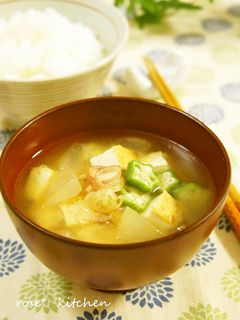 冬瓜と厚揚げのお味噌汁-レシピのメイン写真