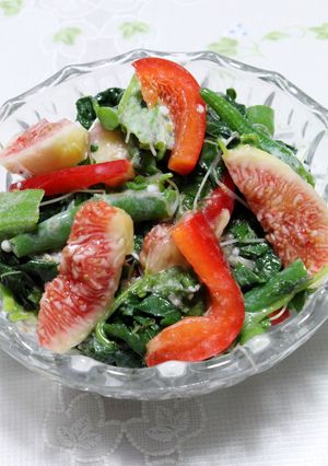 いちじくと夏野菜の塩麹柚子こしょうサラダ-レシピのメイン写真