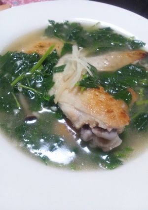 鳥手羽とモロヘイヤの塩麹スープ-レシピのメイン写真
