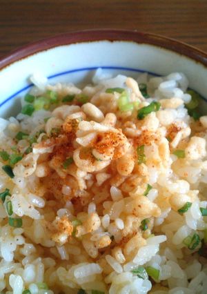 贅沢卵かけご飯 揚げ玉・めんつゆで-レシピのメイン写真