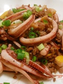 イカと豚肉のレモンガーリック炒め-レシピのメイン写真