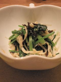 簡単!塩昆布で法蓮草とえのきの和え物-レシピのメイン写真