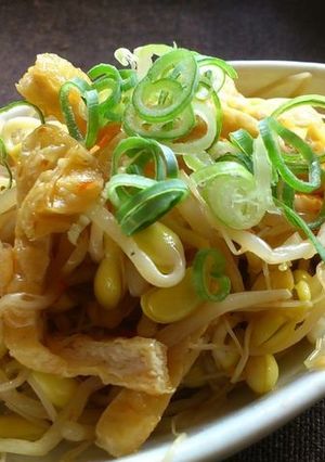 豆もやしと京あげのピリ辛和え-レシピのメイン写真