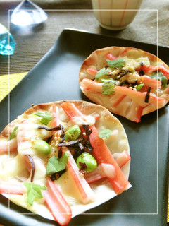塩昆布&カニカマの 餃子皮ぴっつぁ風-レシピのメイン写真