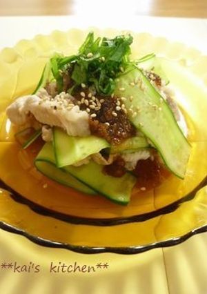 梅ポン酢で♪豚肉ときゅうりの冷しゃぶ風-レシピのメイン写真