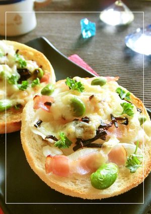 玉葱・ベーコン・枝豆の　塩昆布和マフィン-レシピのメイン写真