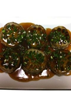 *蓮根の挟み焼き 和風あんかけ*-レシピのメイン写真