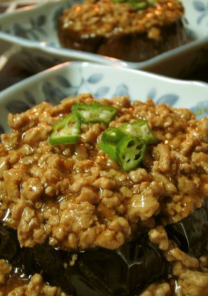 ♪丸茄子の挽肉あんかけ♪-レシピのメイン写真