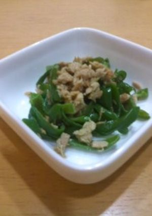 ピーマンとツナのマヨ醤油炒め-レシピのメイン写真