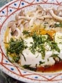 豆腐としめじのポン酢卵とじ-レシピのメイン写真