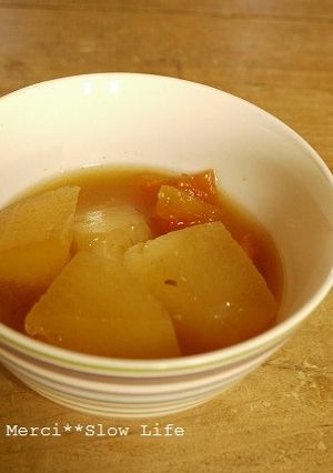 簡単♪冬瓜トマト味噌スープ-レシピのメイン写真