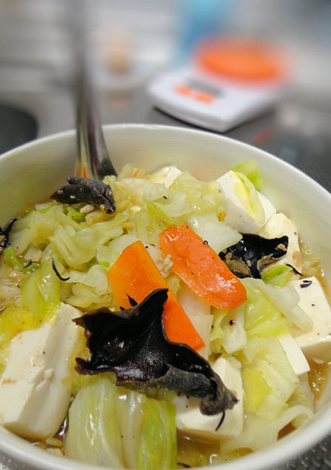 簡単野菜のおかず☆キャベツと豆腐の旨煮-レシピのメイン写真