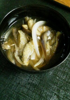 なすと玉ねぎの味噌汁-レシピのメイン写真