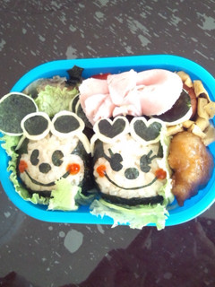 キャラ弁☆ミッキー&ミニー♪夏ver.-レシピのメイン写真