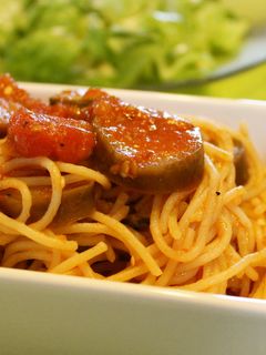 茄子とズッキーニのトマトソースパスタ-レシピのメイン写真