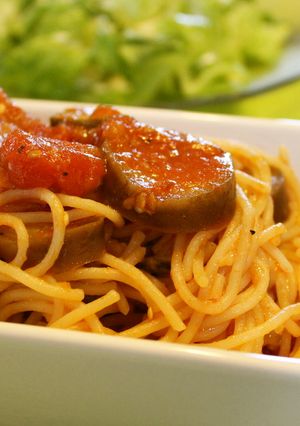 茄子とズッキーニのトマトソースパスタ-レシピのメイン写真