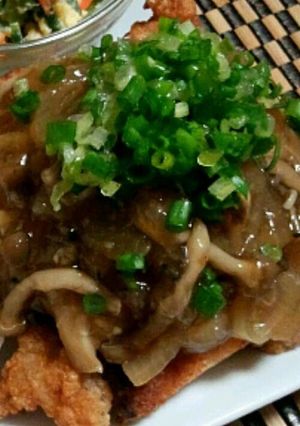 醤油糀づけ鶏唐揚げの生姜きのこあん☆-レシピのメイン写真