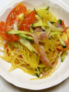 そうめんかぼちゃ&生ハムサラダ♬-レシピのメイン写真