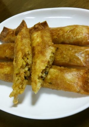 16穀ごはんで☆カレー&チーズ味春巻き-レシピのメイン写真